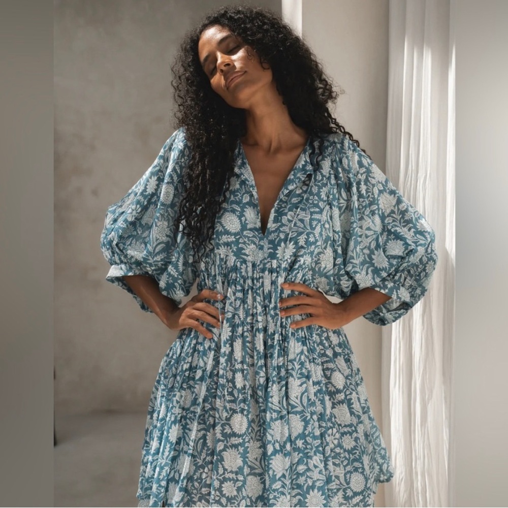 Daughter of India  Kyra Mini Dress ocean blue